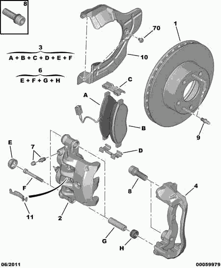 PEUGEOT 4254 62 - Brake Pad Set, disc brake onlydrive.pro