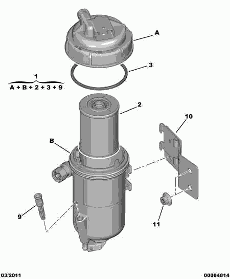 PEUGEOT (DF-PSA) 16 064 505 80 - Kütusefilter onlydrive.pro