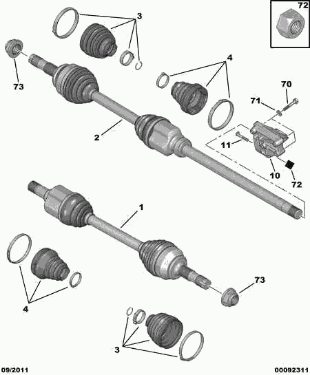 CITROËN 16 085 054 80 - Joint Kit, drive shaft onlydrive.pro