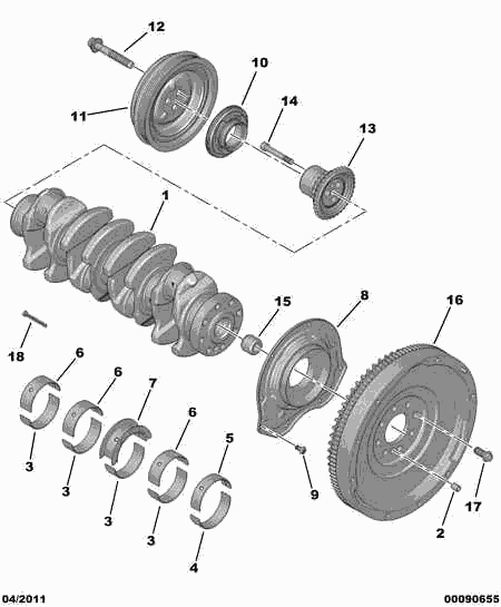 PEUGEOT 96 761 017 80 - Main Bearings, crankshaft onlydrive.pro