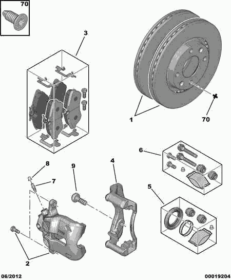 CITROËN 4448.87 - Repair Kit, brake caliper onlydrive.pro