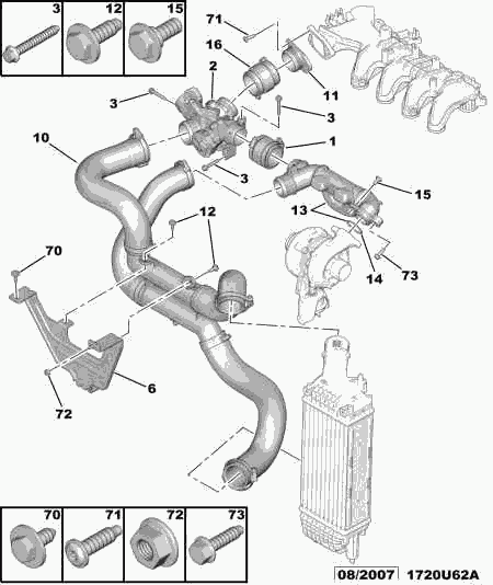 PEUGEOT 1440.57 - Pūtes sistēmas gaisa caurule onlydrive.pro