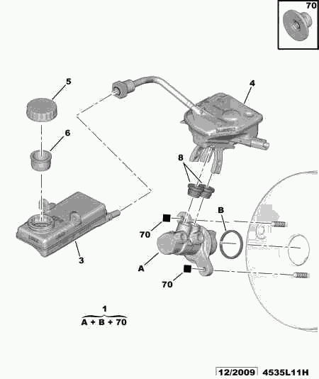 CITROËN 4601 V1 - Brake master cylinder fluid reservoir: 01 pcs. onlydrive.pro