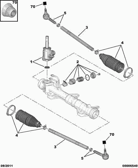 PEUGEOT (DF-PSA) 3812.E5 - Inner Tie Rod, Axle Joint onlydrive.pro