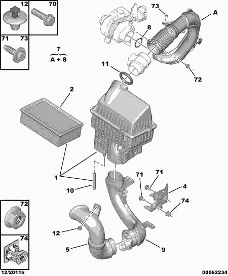 CITROËN 1444 QP - Air Filter, engine onlydrive.pro