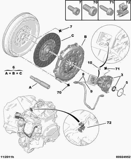 CITROËN 2041 85 - Central Slave Cylinder, clutch onlydrive.pro