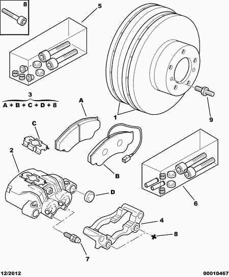 CITROËN 4252 45 - Piduriklotsi komplekt,ketaspidur onlydrive.pro