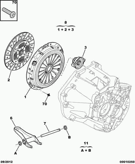 CITROËN 2050.V6 - Sankabos komplektas onlydrive.pro