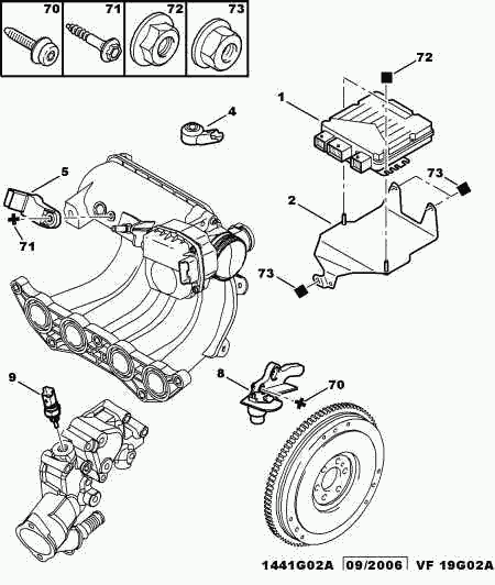 PEUGEOT (DF-PSA) 1338 A7 - Inj calculator sensor: 01 pcs. onlydrive.pro