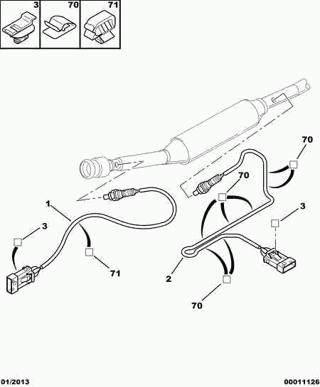 PEUGEOT 1628.TH - Regulator box exh temp probe: 01 pcs. onlydrive.pro