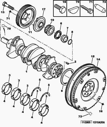 PEUGEOT 0515.N7 - Belt Pulley, crankshaft onlydrive.pro