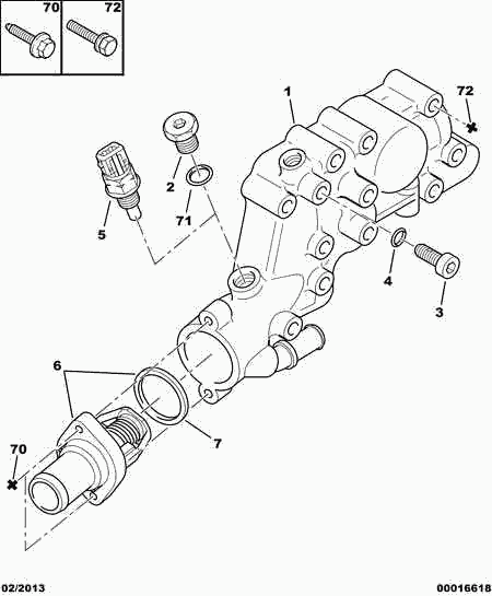 PEUGEOT 1336 Q1 - Coolant thermostat / housing onlydrive.pro