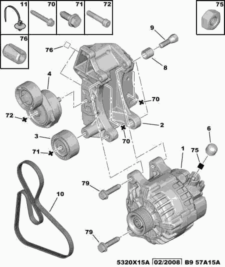 CITROËN 5750 RH - V-Ribbed Belt onlydrive.pro