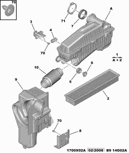 PEUGEOT 1444 PR - Air Filter, engine onlydrive.pro