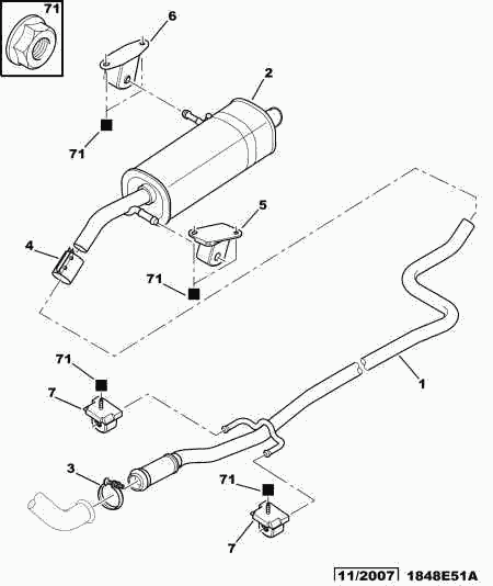 PEUGEOT 1736 18 - Pipe Connector, exhaust system onlydrive.pro