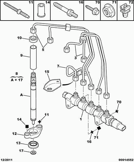 PEUGEOT 1982 83 - Seal Kit, injector nozzle onlydrive.pro