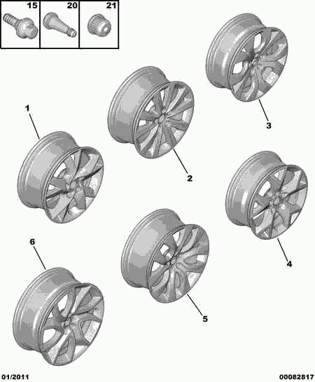 PEUGEOT (DF-PSA) 5405 67 - Wheel Bolt onlydrive.pro