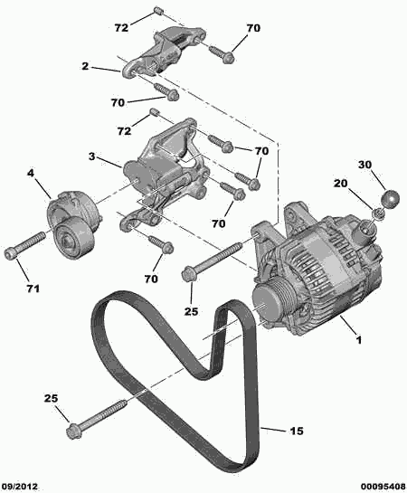 CITROËN 96 758 744 80 - V-Ribbed Belt onlydrive.pro