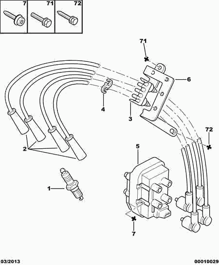 CITROËN 5962 W0 - Engin spark plug ignit electr modul coil: 04 pcs. onlydrive.pro