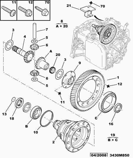 CITROËN 3121 42 - Front differential: 01 pcs. onlydrive.pro