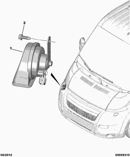 PEUGEOT (DF-PSA) 6236 L5 - Air Horn onlydrive.pro