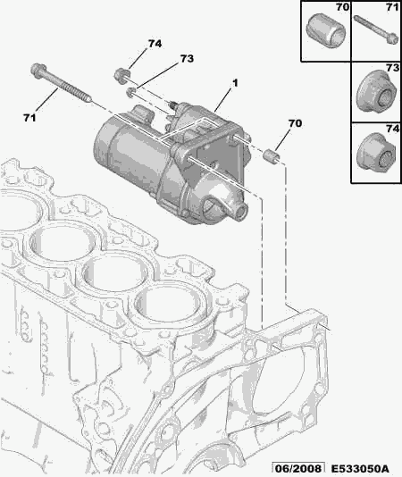 CITROËN 5802 Y4 - Fastening starter motor: 01 pcs. onlydrive.pro