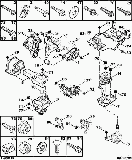 CITROËN 1844 A8 - Holder, engine mounting onlydrive.pro