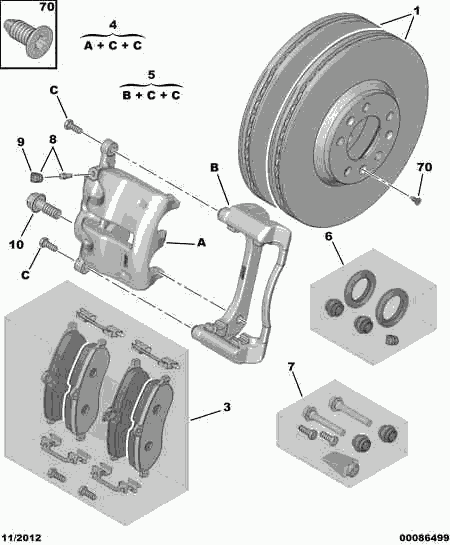 CITROËN 4253.64 - Brake Pad Set, disc brake onlydrive.pro