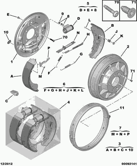 CITROËN 4241 N4 - Brake Shoe Set onlydrive.pro