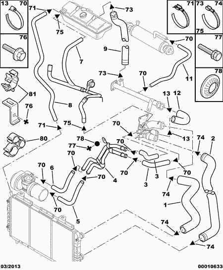 PEUGEOT 1317.A5 - Radiator Hose onlydrive.pro