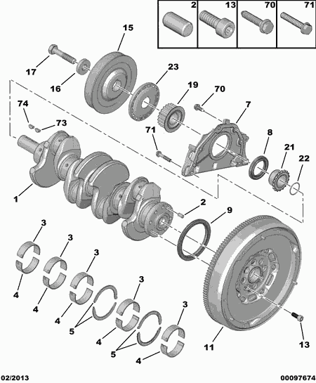 PEUGEOT (DF-PSA) 0532 X7 - Crankshaft pulley: 01 pcs. onlydrive.pro