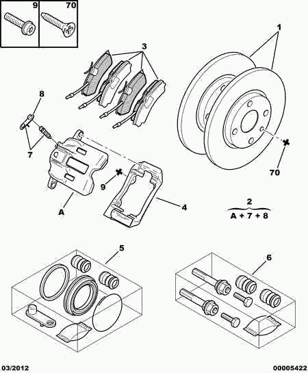 CITROËN 4427 79 - Front brakes disc caliper friction pad: 02 pcs. onlydrive.pro