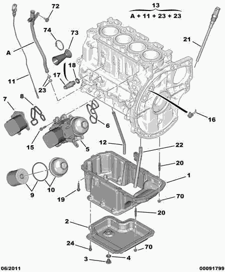 PEUGEOT 1103.L1 - Moottoriöljyn jäähdytin onlydrive.pro