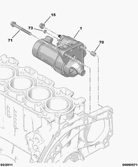 CITROËN 5802 FP - Fastening starter motor: 01 pcs. onlydrive.pro