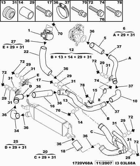 PEUGEOT 0345 F7 - Throttle body onlydrive.pro