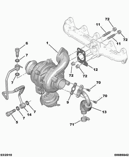 CITROËN 0379 85 - Oil Pipe, charger onlydrive.pro