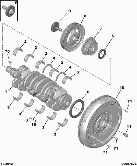 PEUGEOT (DF-PSA) 0532.W4 - Flywheel onlydrive.pro