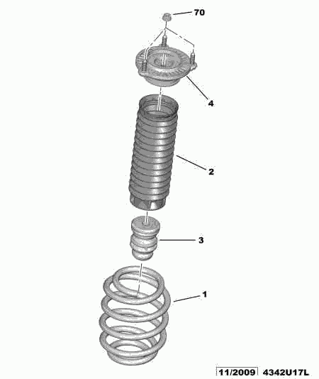 CITROËN 5033 E0 - Dust Cover Kit, shock absorber onlydrive.pro