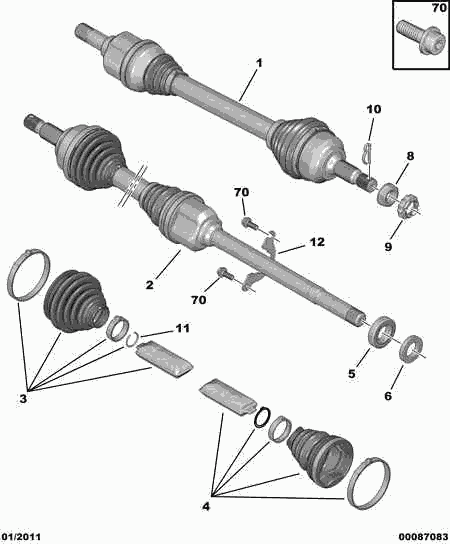 PEUGEOT 3272.YH - Joint Kit, drive shaft onlydrive.pro