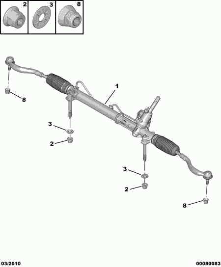 CITROËN 98 014 274 80 - Steering Gear onlydrive.pro