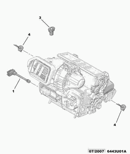 PEUGEOT 6445.YY - Devējs, Salona temperatūra onlydrive.pro