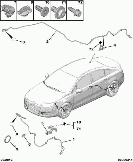 PEUGEOT 4545.J0 - Sensor, wheel speed onlydrive.pro