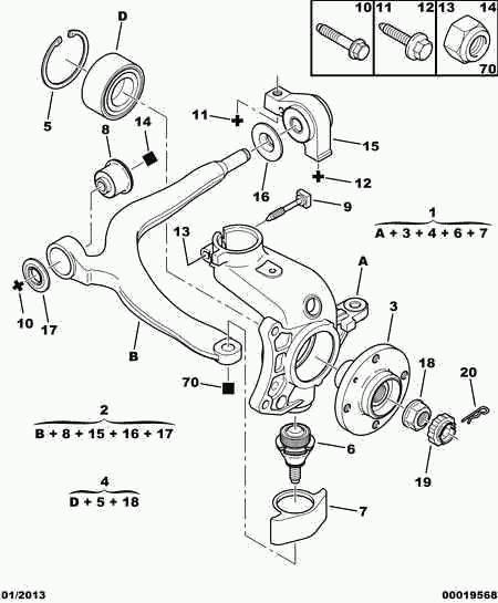 PEUGEOT 3350.69 - Bearing Kit, wheel hub onlydrive.pro