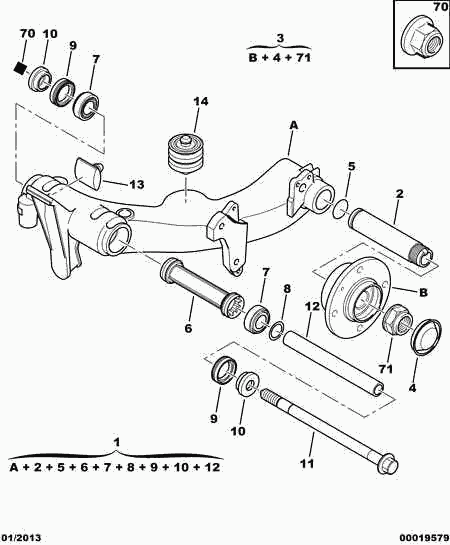 PEUGEOT 3748.70 - Bearing Kit, wheel hub onlydrive.pro