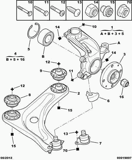 PEUGEOT (DF-PSA) 3522 43 - Clamping Screw, ball joint onlydrive.pro