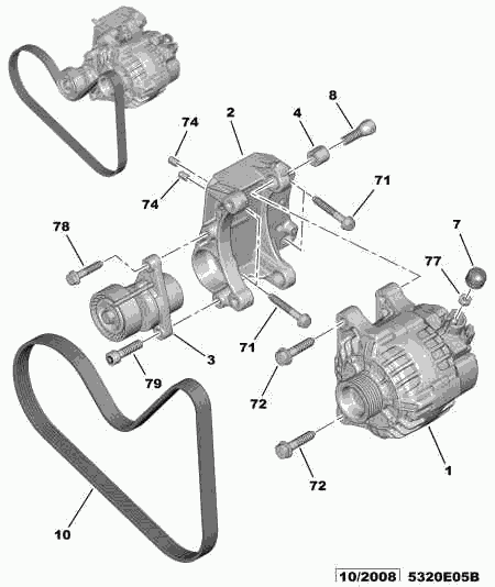 PEUGEOT 5750 WY - V-Ribbed Belt onlydrive.pro