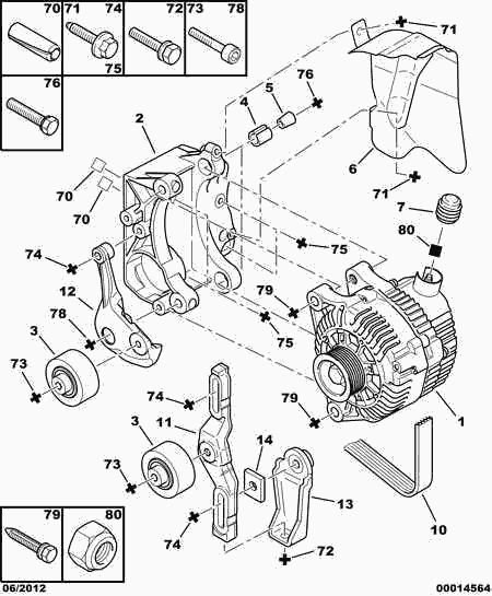 CITROËN 5750 VT - Alternator and fixings: 01 pcs. onlydrive.pro