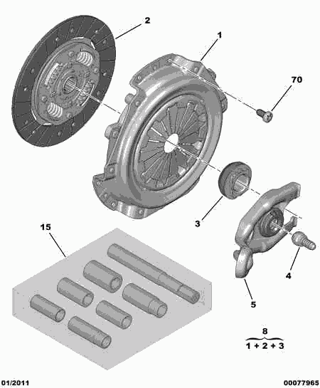 PEUGEOT 2004.CE - Sankabos suspaudimo plokštelė onlydrive.pro