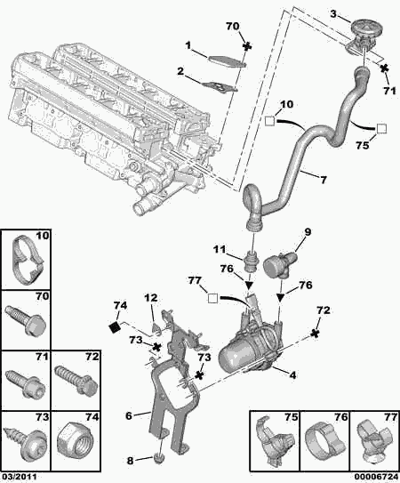 FERRARI 1618 53 - Gas recycling circuit: 01 pcs. onlydrive.pro