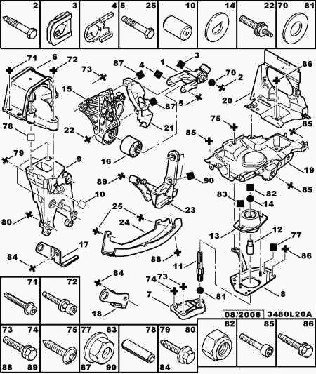 CITROËN 1806 68 - Fixing power unit: 01 pcs. onlydrive.pro